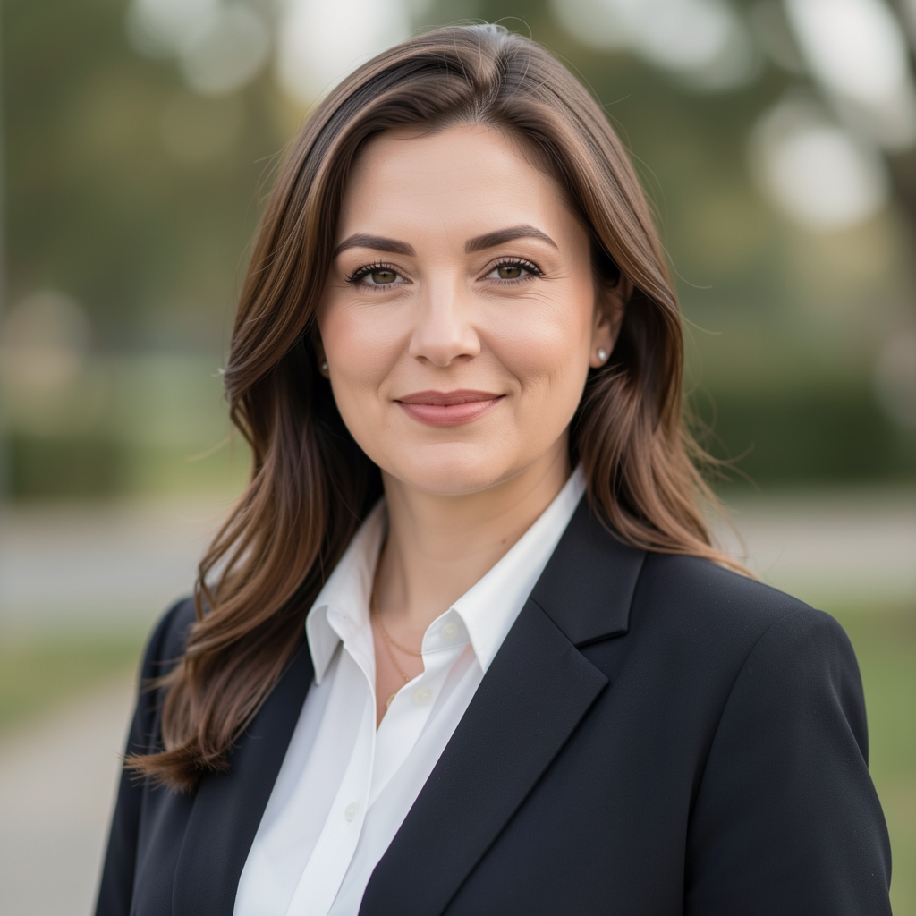 Ана Перовић, замјеница главног уредника YESTER портала, жена у пословном оделу, студијска фотографија