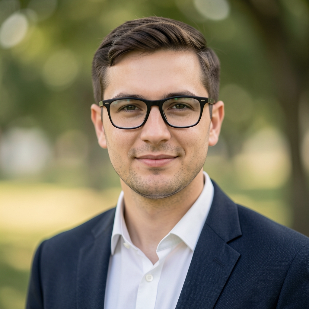 Никола Бошковић, уредник рубрике Технологија, млађи мушкарац са наочарима, студијска фотографија